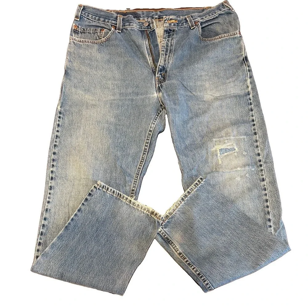 VTG Levis 505 Jeans Mens 36x32 Blue Medium Wash Regular Straight Leg Denim 2002